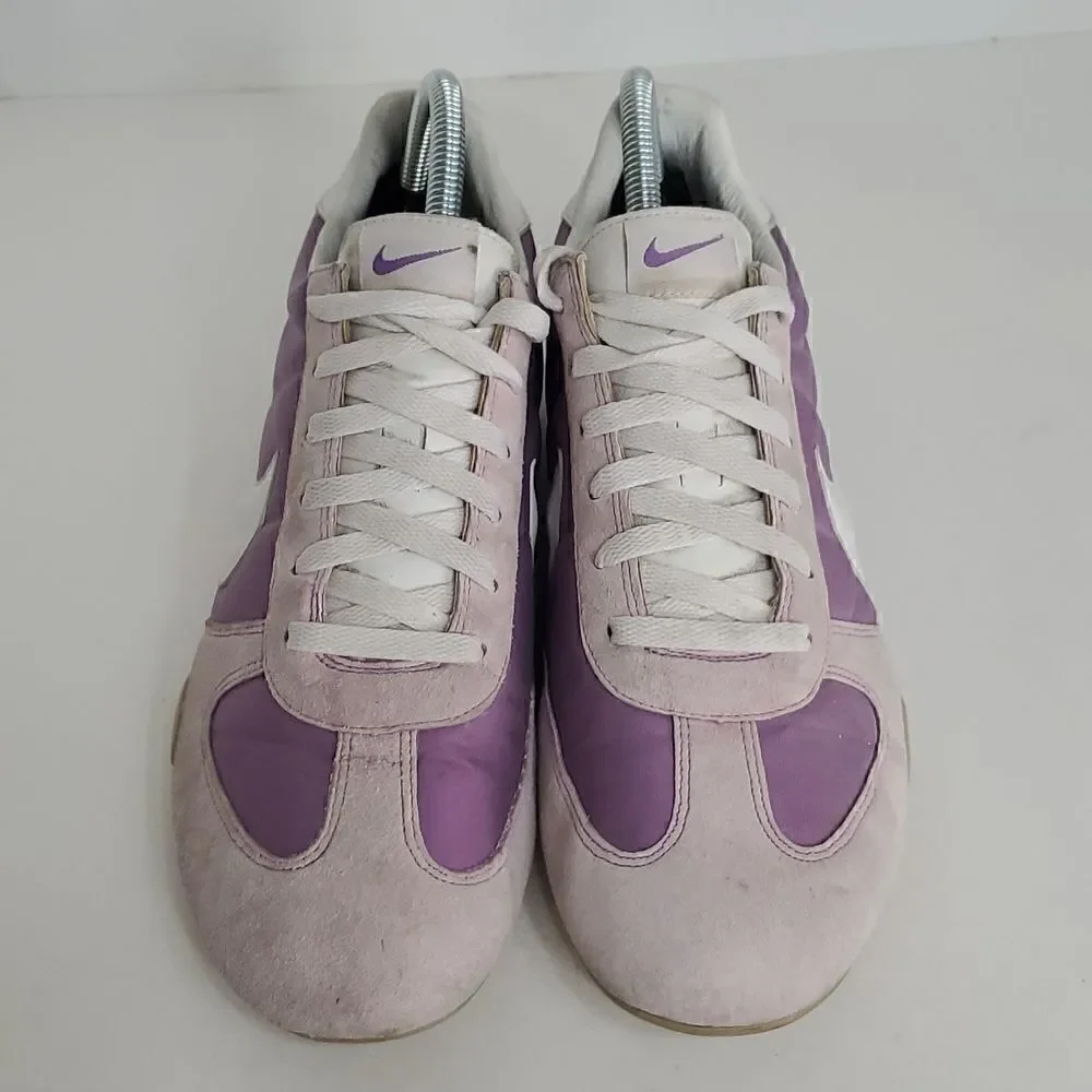 Nike Vintage Classic Sprint Sister Track Shoe Purple White Leather Size 10.5